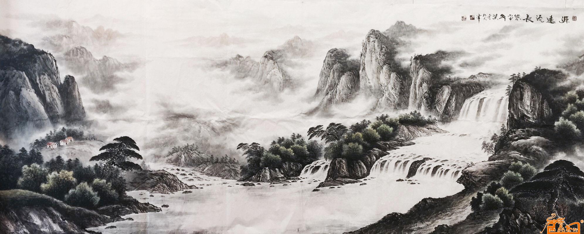中国著名书画大师宁汉青-作品597-国画山水